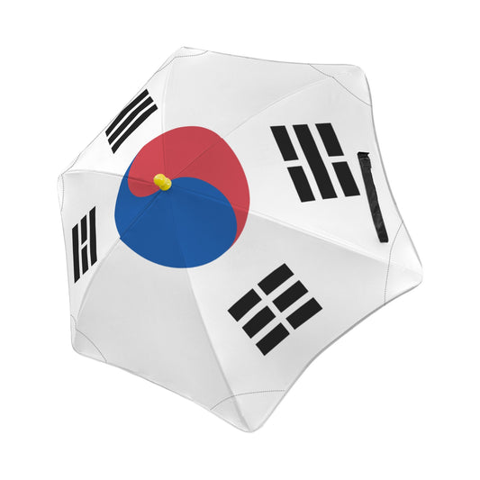 South Korea Flag Inspired Kids Safe Round Corner Umbrella
