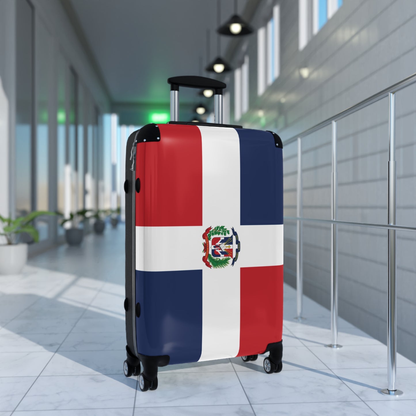 Dominican Republic Flag Inspired Suitcase