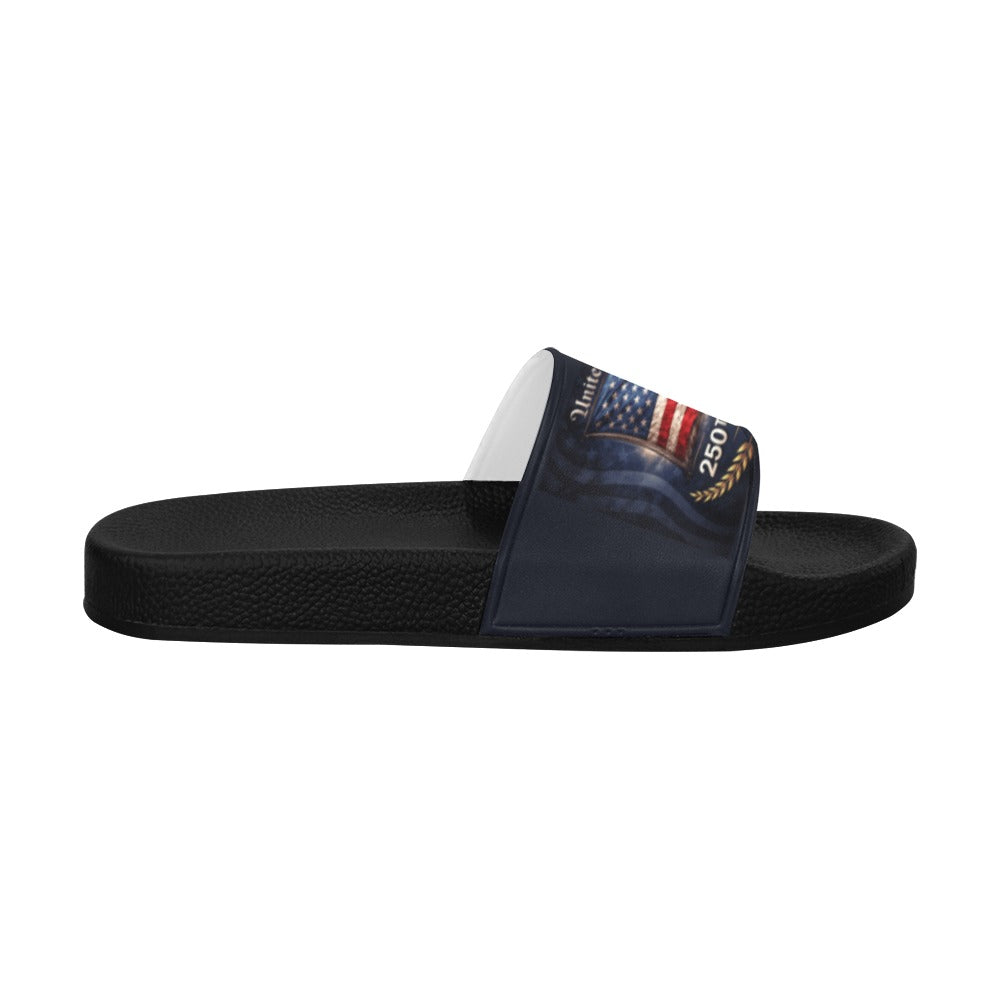 America 250 Year Anniversary USA/American Flag Inspired Women's Slide Sandals