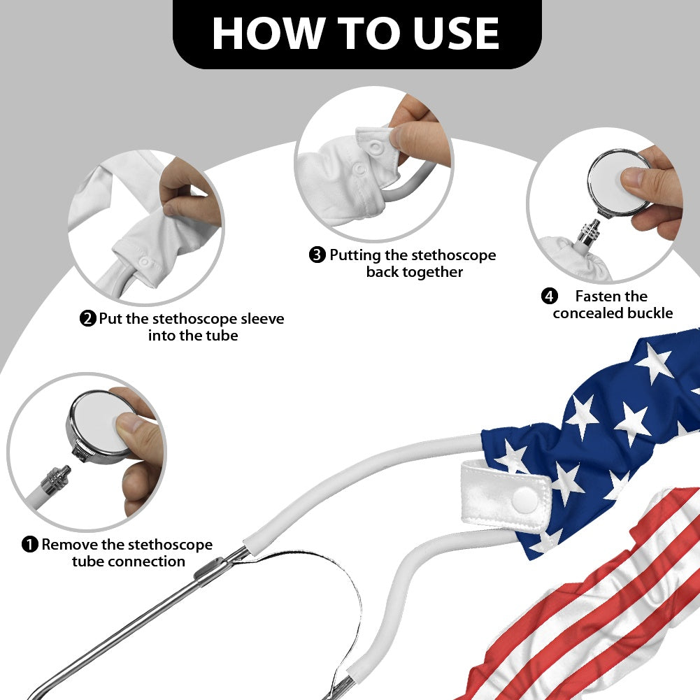 USA/American Flag Inspired Stethoscope Cover – Medical Gear with a Purpose