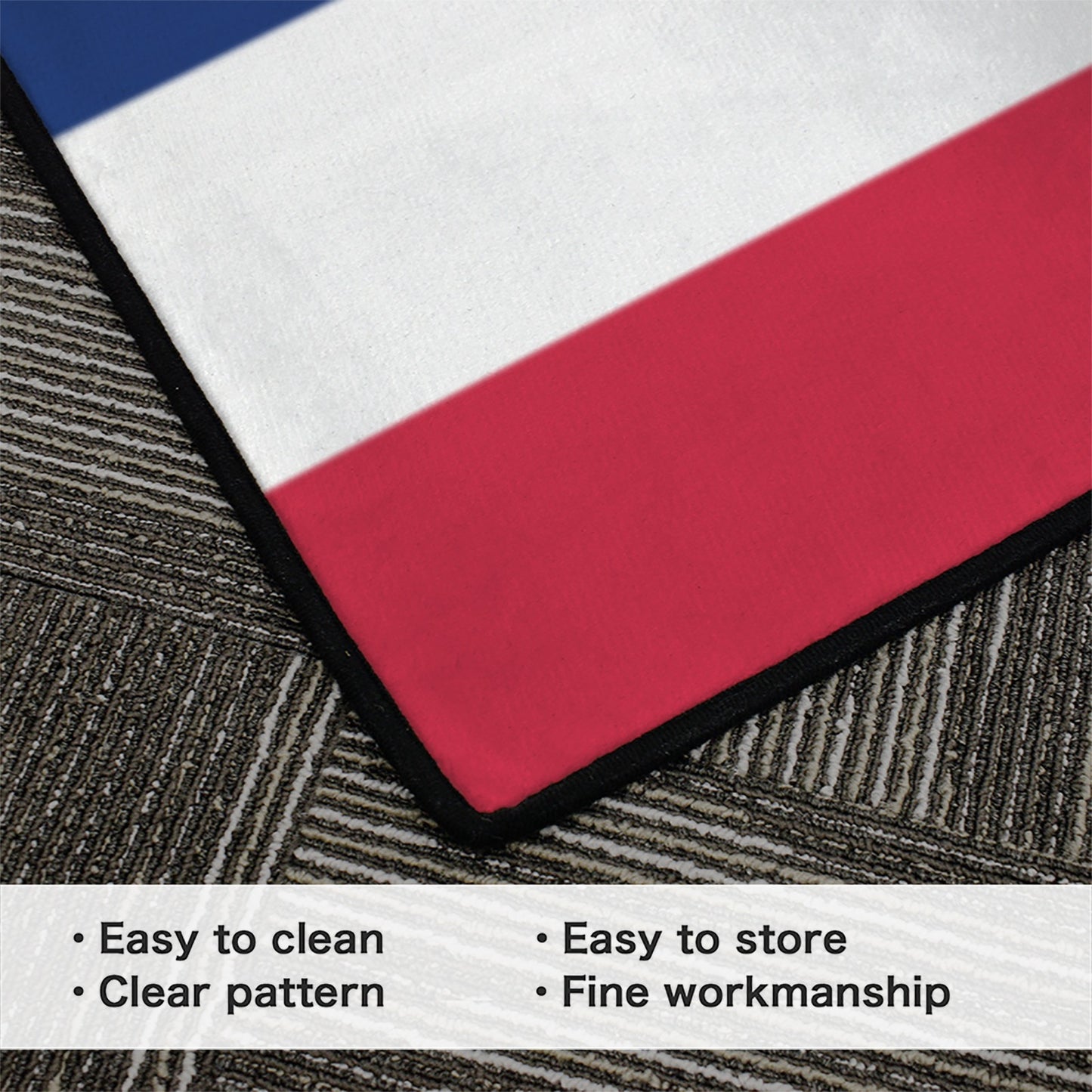 Hawaii Flag Inspired 84x60 Inch Area Rug with Black Binding (Made in the USA)