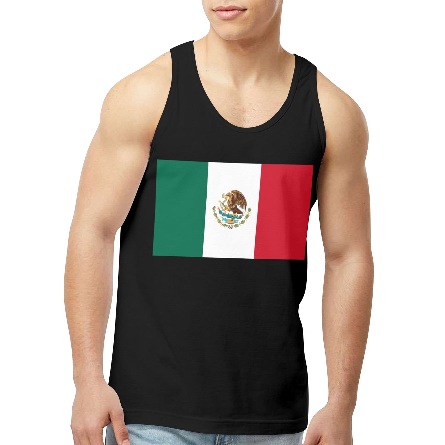 Mexico Flag Men's Tank Top (Front Printing) | Ships from USA