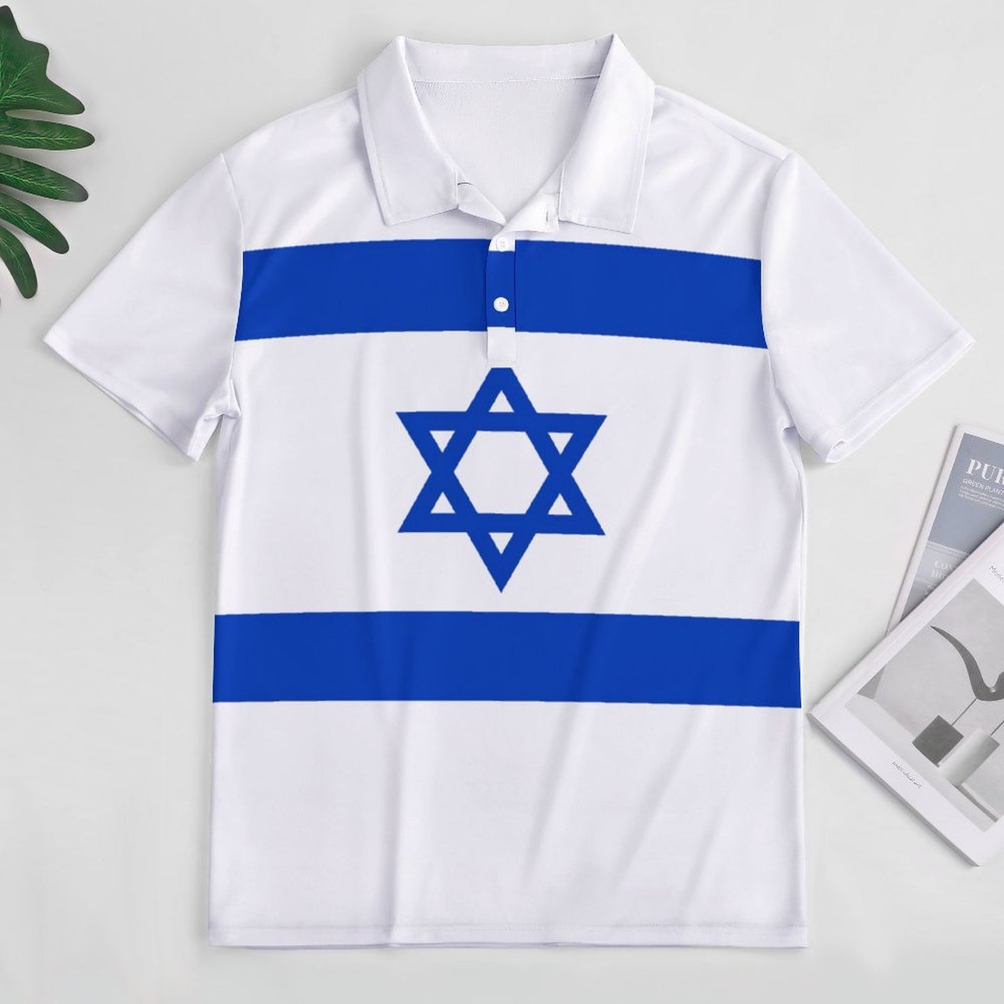 Israel Flag Inspired Women's Straight Fit Polo Shirt