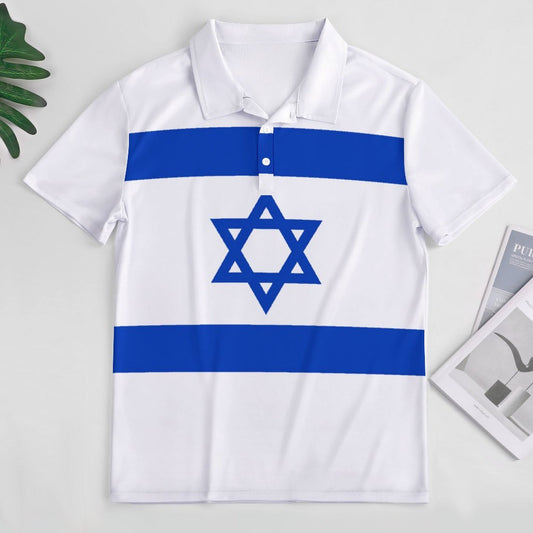 Israel Flag Inspired Women's Straight Fit Polo Shirt