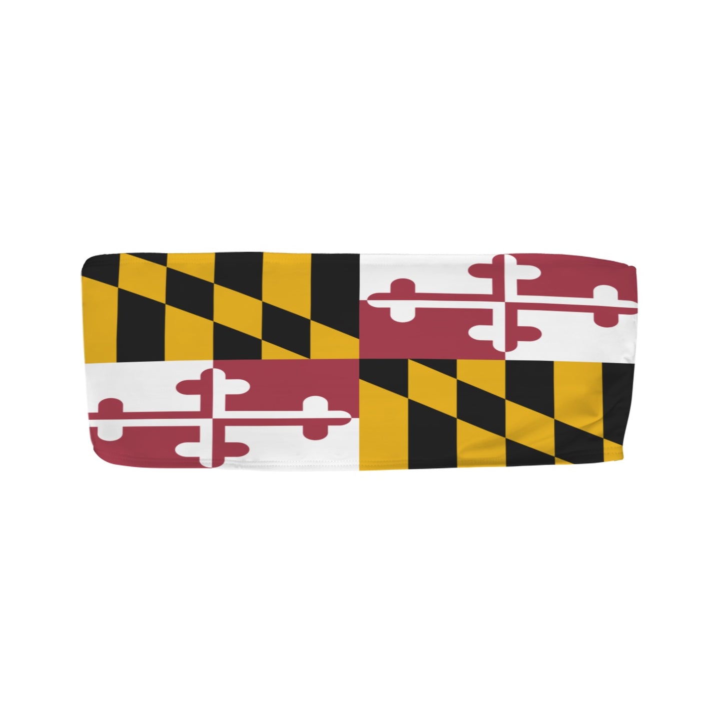 Maryland Flag Inspired Bandeau Tube Bikini Top