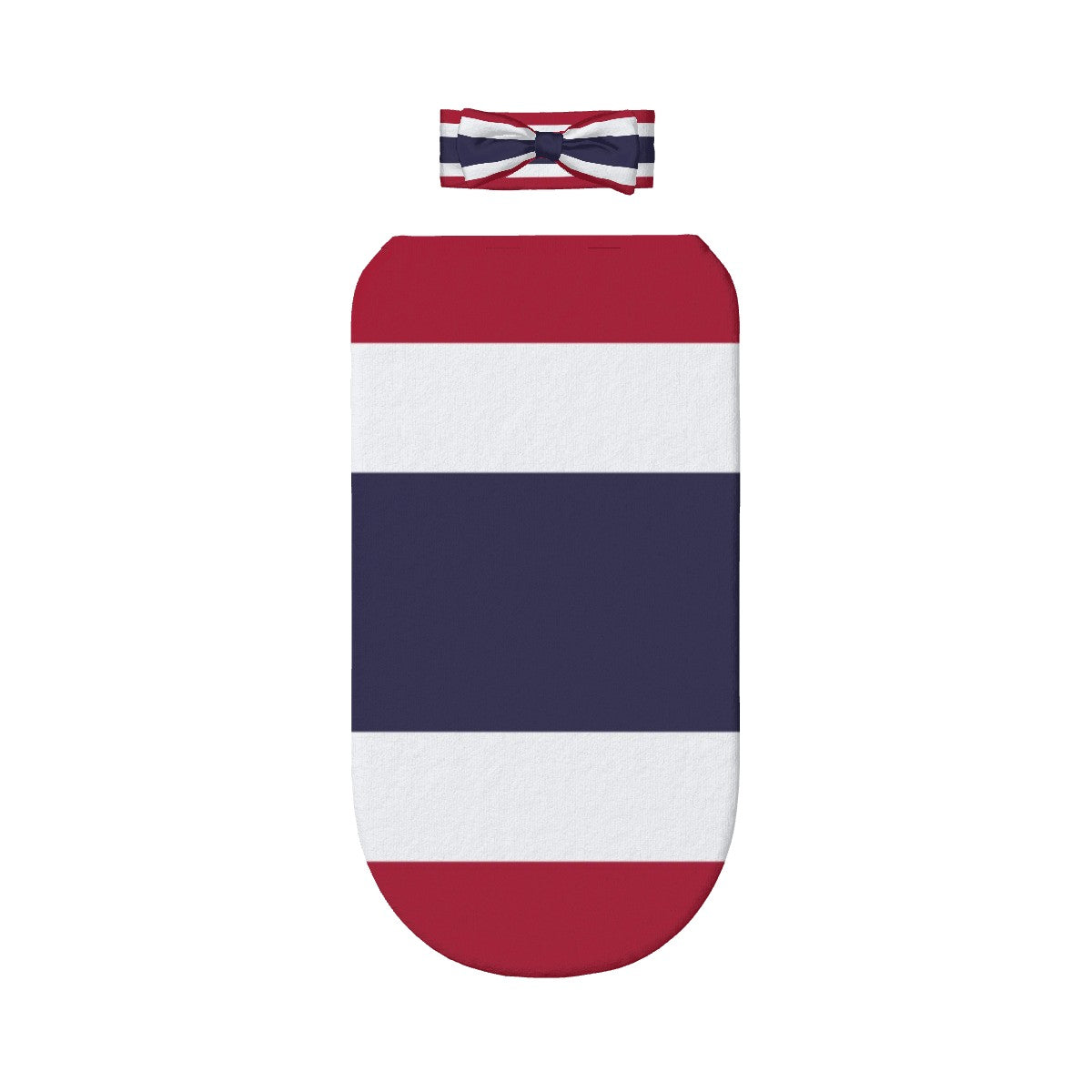 Thailand Flag Inspired Baby Swaddle Sack with Baby Headband