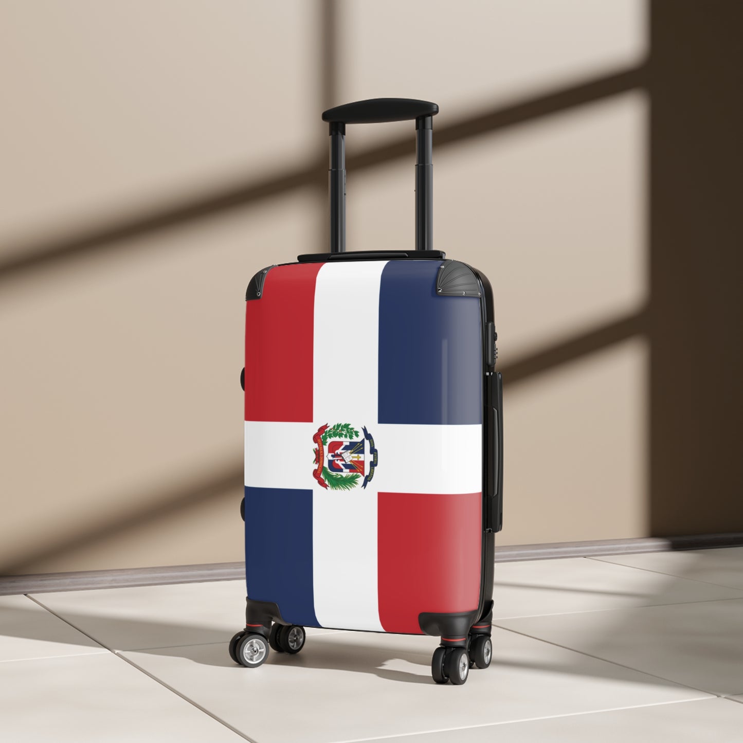 Dominican Republic Flag Inspired Suitcase