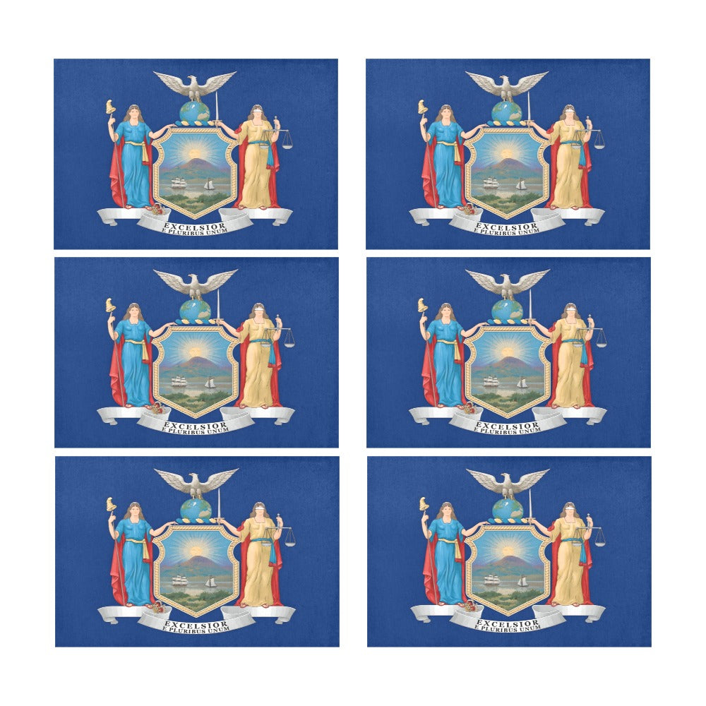 New York Flag Placemats 12" x 18" (Set of 6)