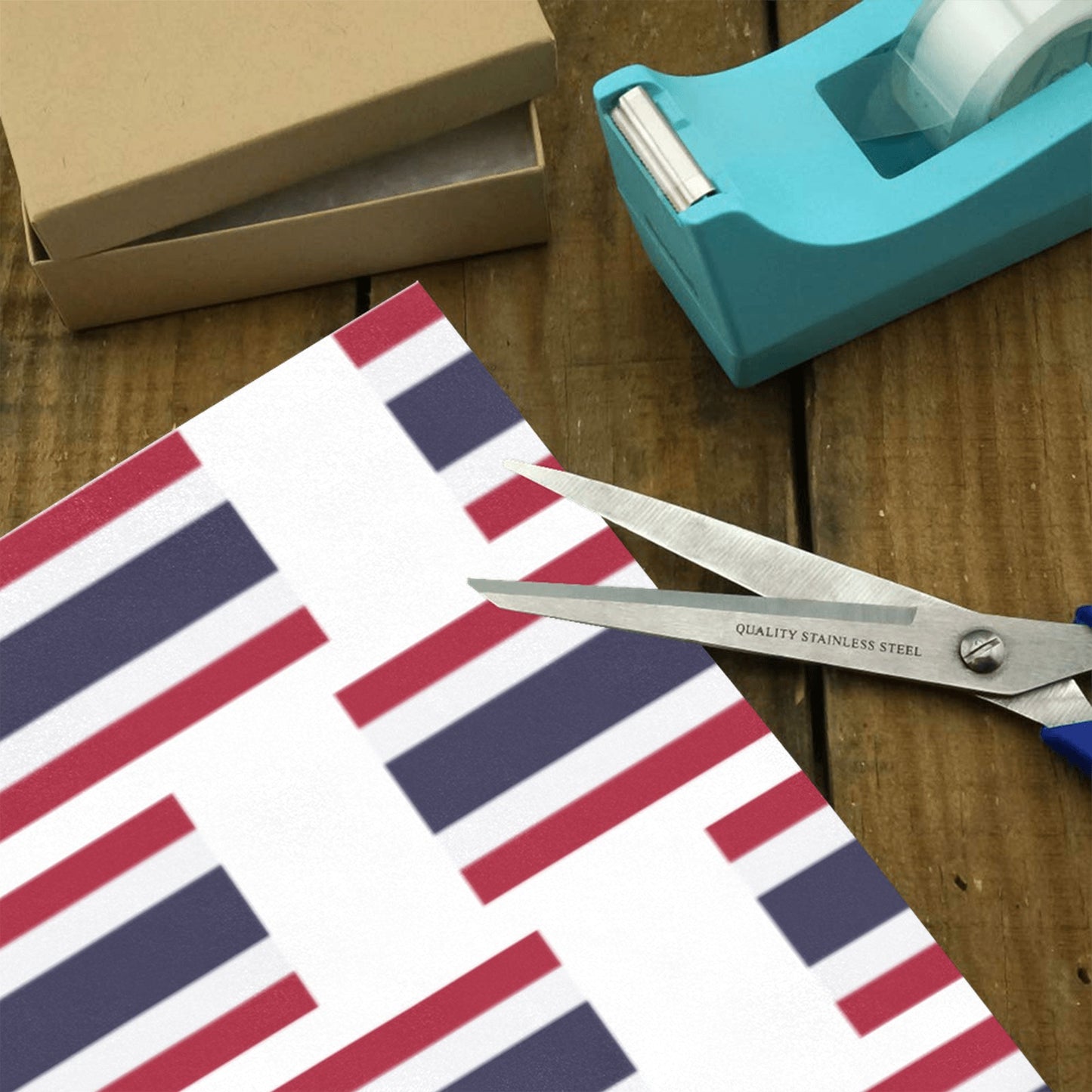 Thailand Flag Inspired Custom Gift Wrapping Paper 58"x 22.5" (4 Rolls)
