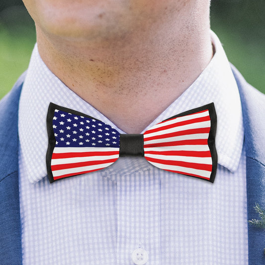 American Flag Flair Bow Tie – Patriotic Neckwear for Bold Statements - Luv My Flag