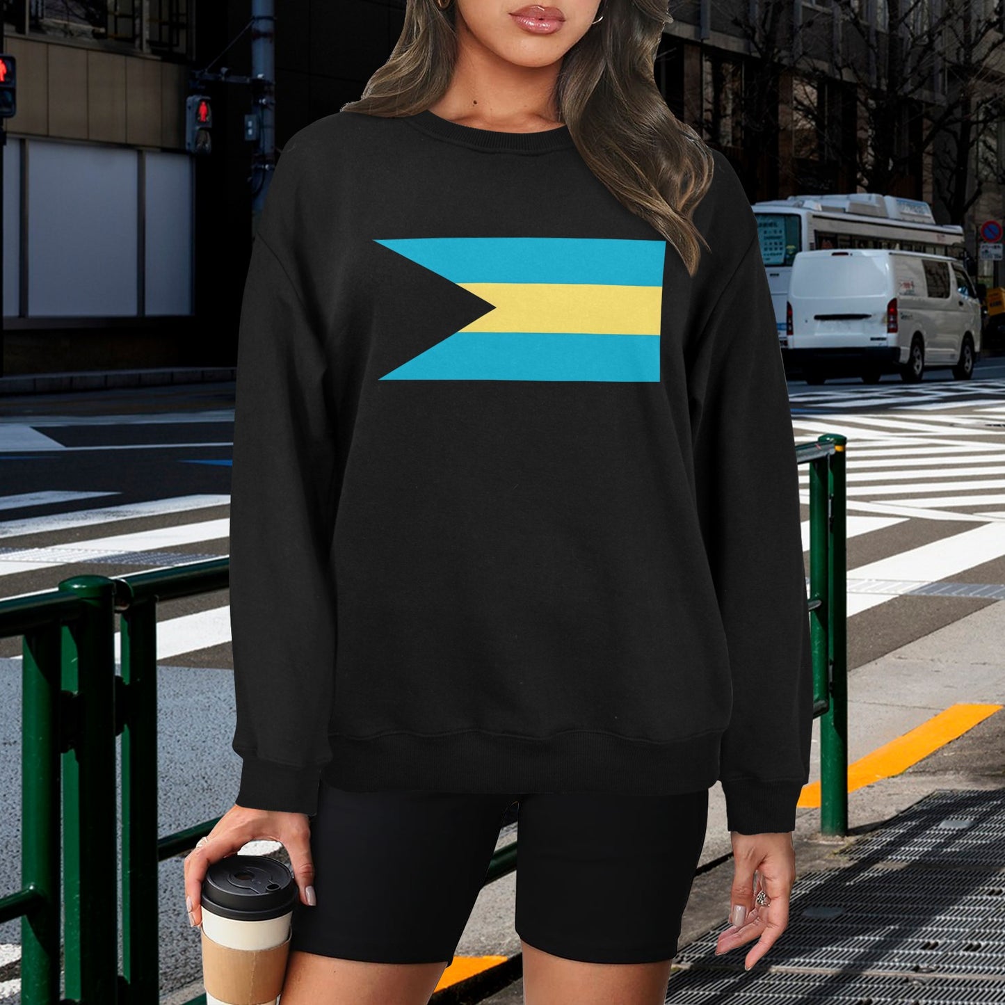 Bahamas Flag Unisex Fleece Sweatshirt (Made in the USA)