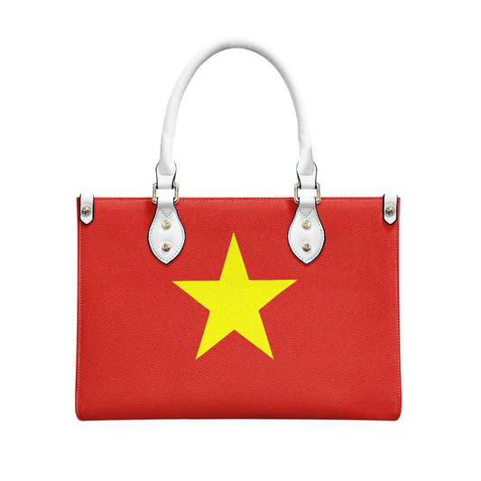 Vietnam Flag Star Style PU Leather Handbag – Bold and Versatile - Luv My Flag