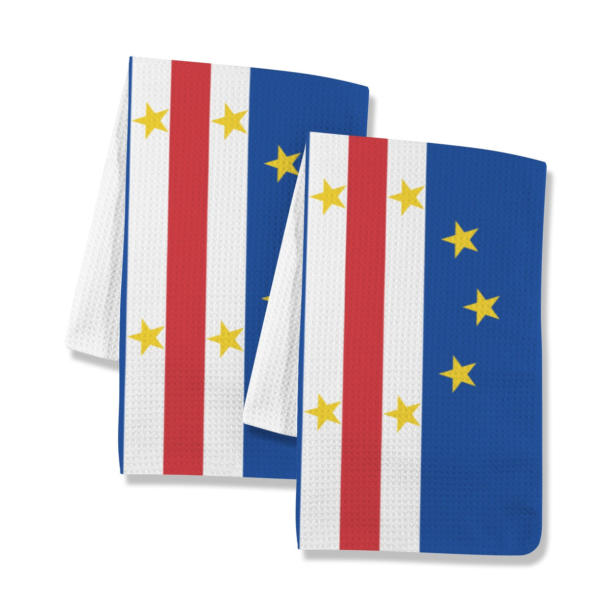 Cape Verde Flag Inspired Kitchen Towel 40X60cm (Pack of 2) | Printed In the USA