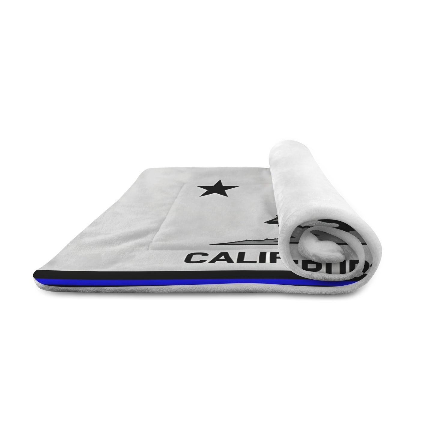 California Thin Blue Line Flag Subdued Pet Mat 25x18inch (Made in the USA)