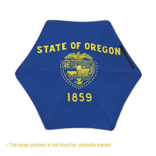 Oregon Flag Inspired Kids Safe Round Corner Umbrella
