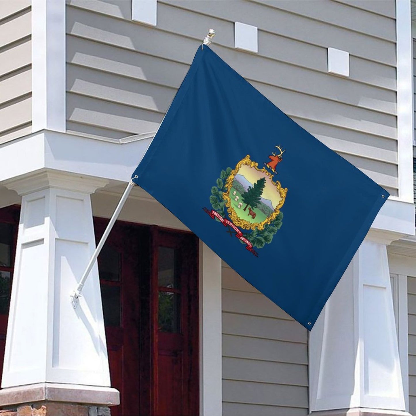 Vermont Flag Inspired Wall Mount Flag with Four Grommets (35x59 in)