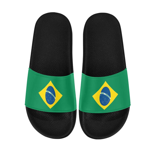 Brazil Flag Inspired Women's Slide Sandals