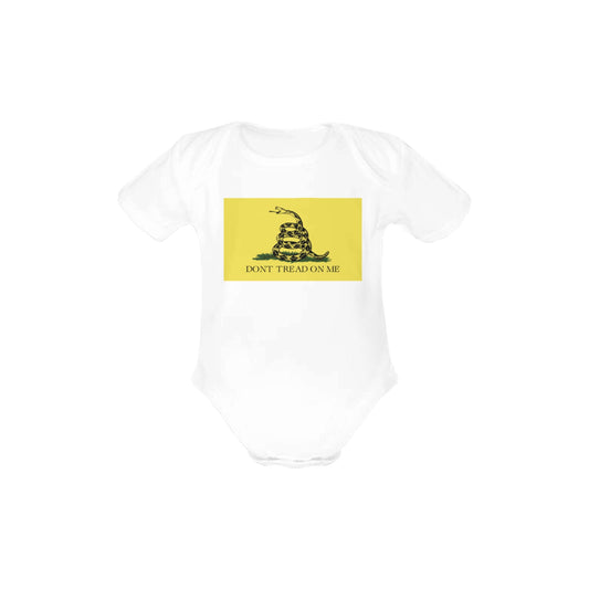Gadsden Flag Baby Short Sleeve Unisex Bodysuits（Made in USA）