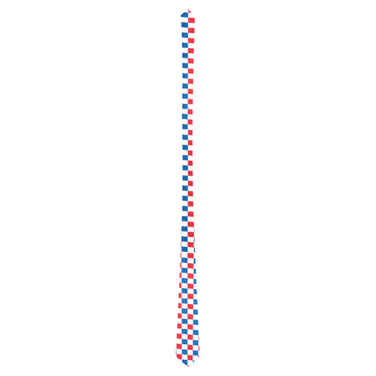 USA/American Flag Inspired Checkered Pattern Classic Necktie (Two Sides)