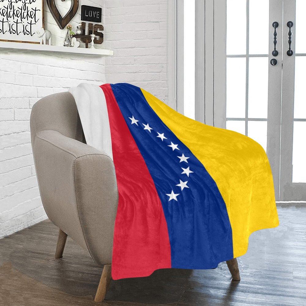 A cozy throw with Venezuelan flag by Luv My Flag.