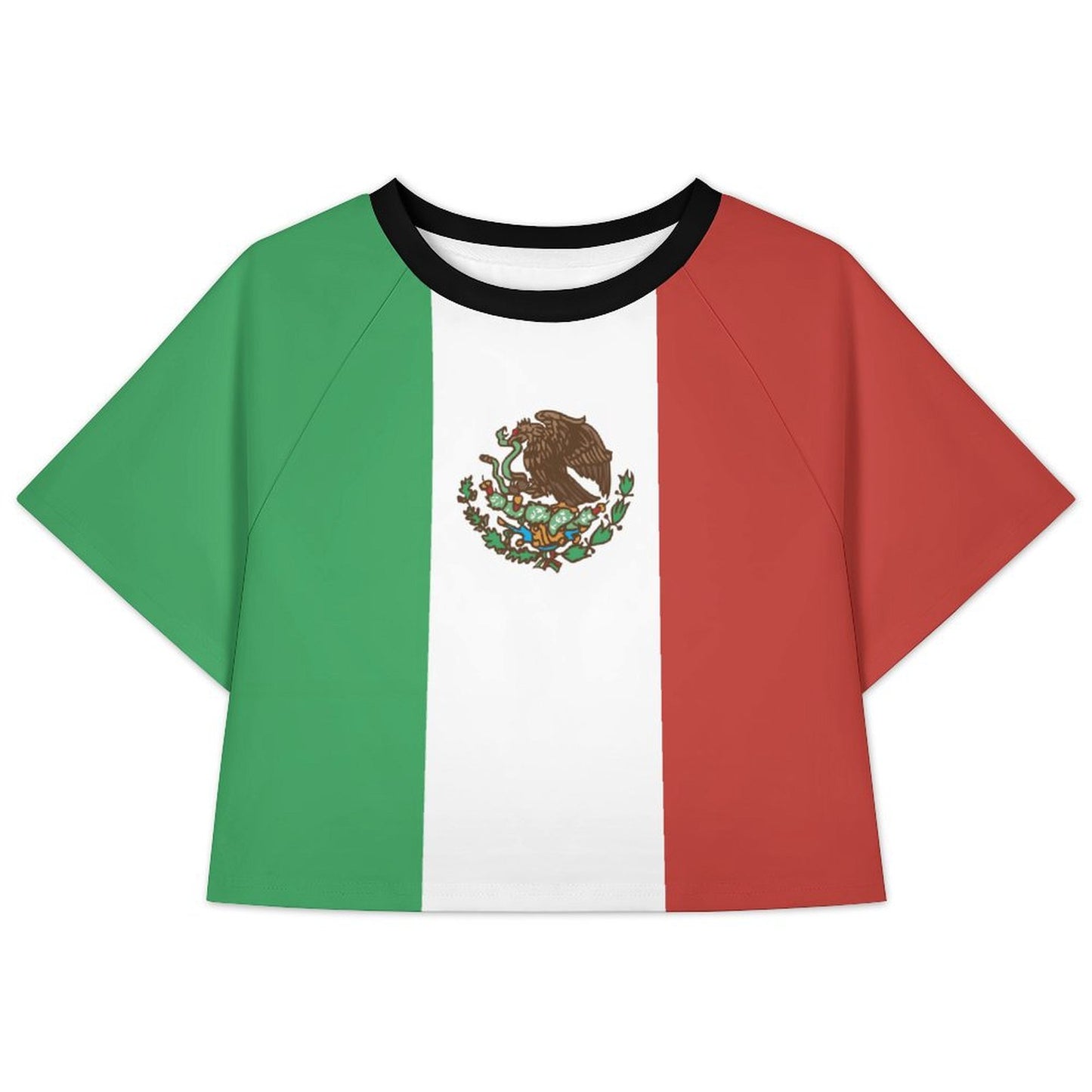 Mexico Flag Inspired Women's Cropped Shirt