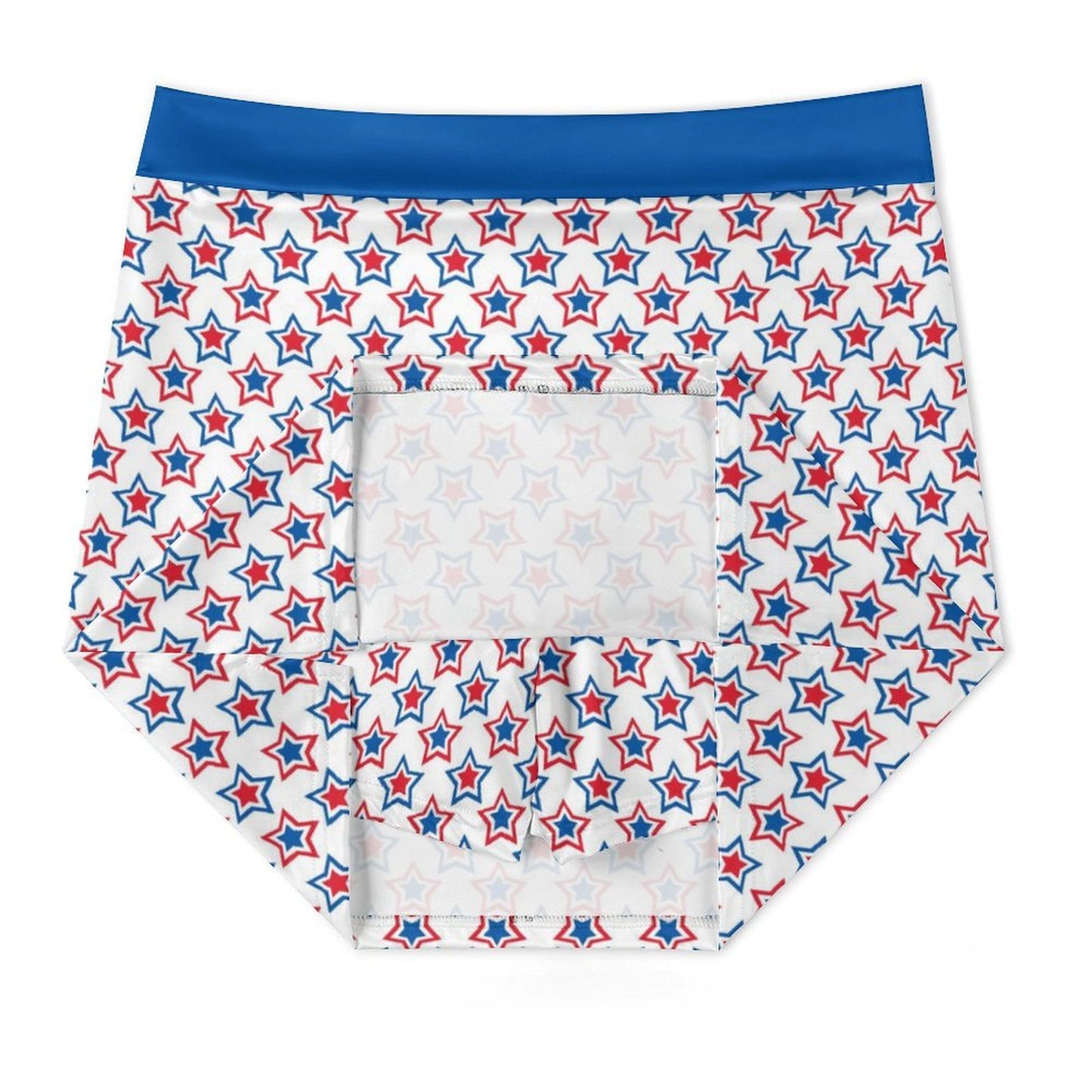 USA/American Flag Inspired Blue & Red Stars Pattern Women’s Skort with Pocket