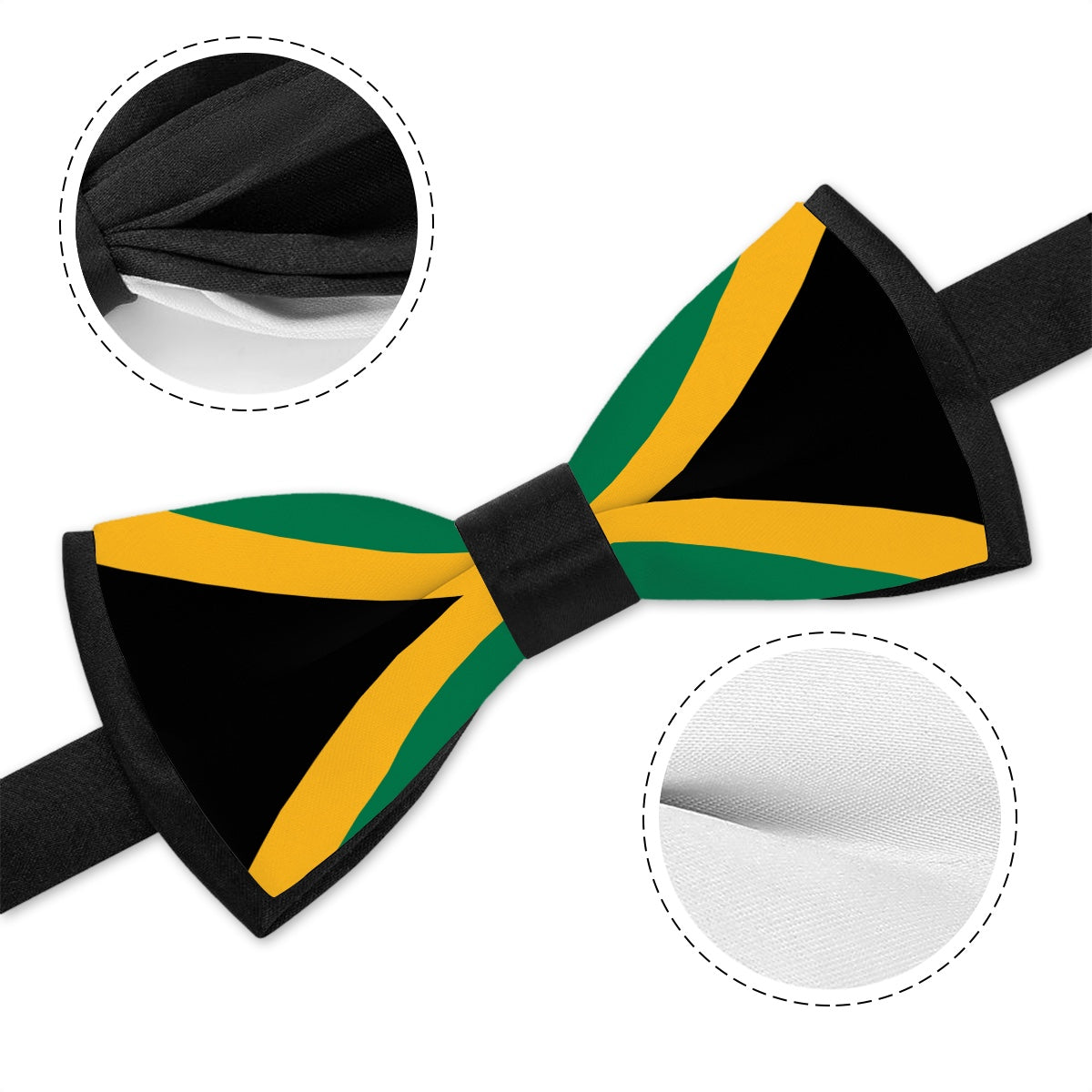 Jamaica Flag Inspired Bow Tie – Look Sharp, Show your Columbian Pride