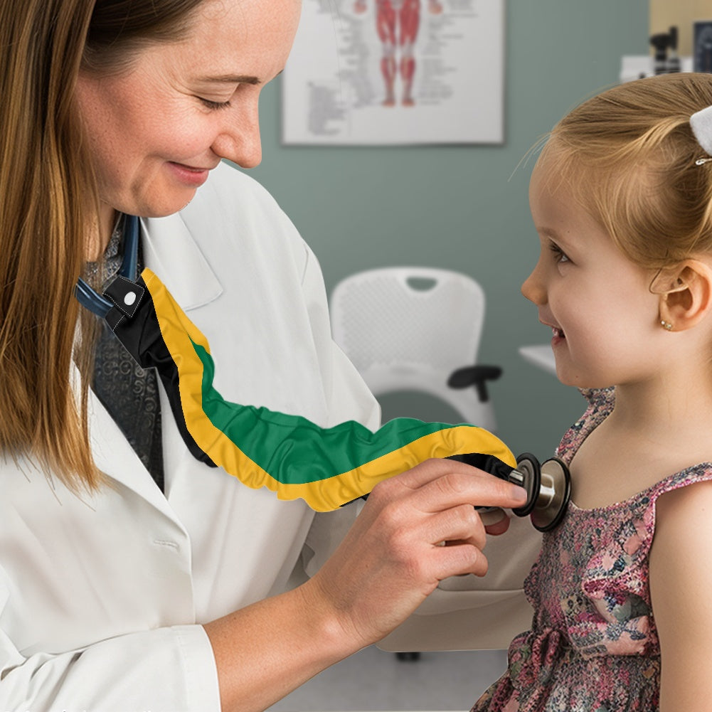 Jamaica Flag Inspired Stethoscope Protective Cover