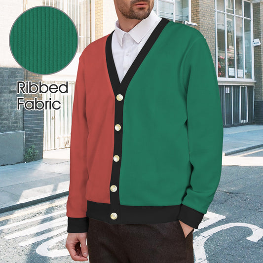Mexico Flag Inspired Men's Cardigan