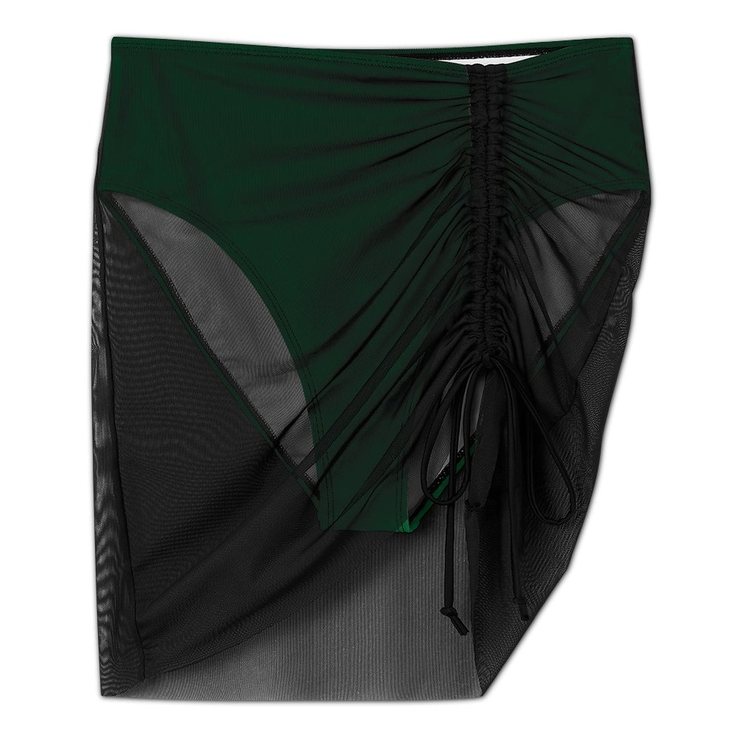 India Flag Inspired Women's Mesh Drawstring Skirt and Swimsuit Set