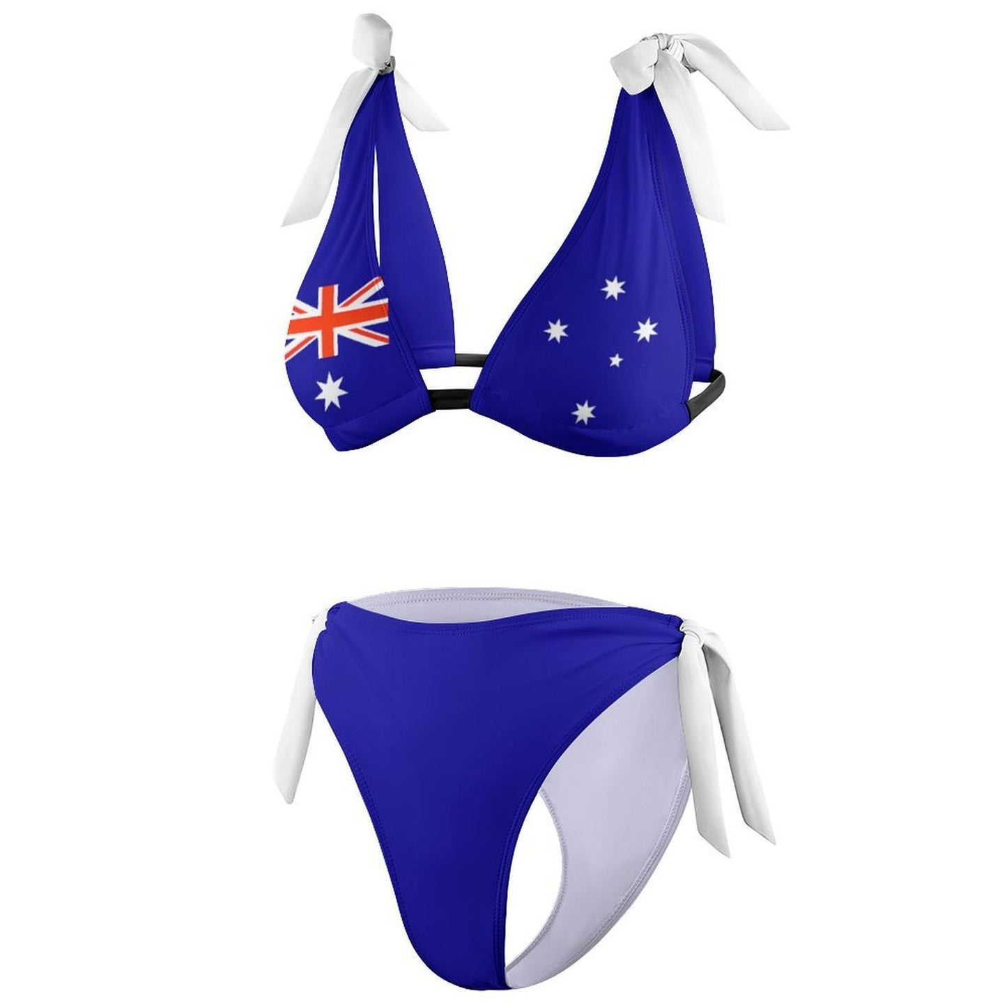 Australia Flag Inspired Tie-Side High-Waist Bikini Set