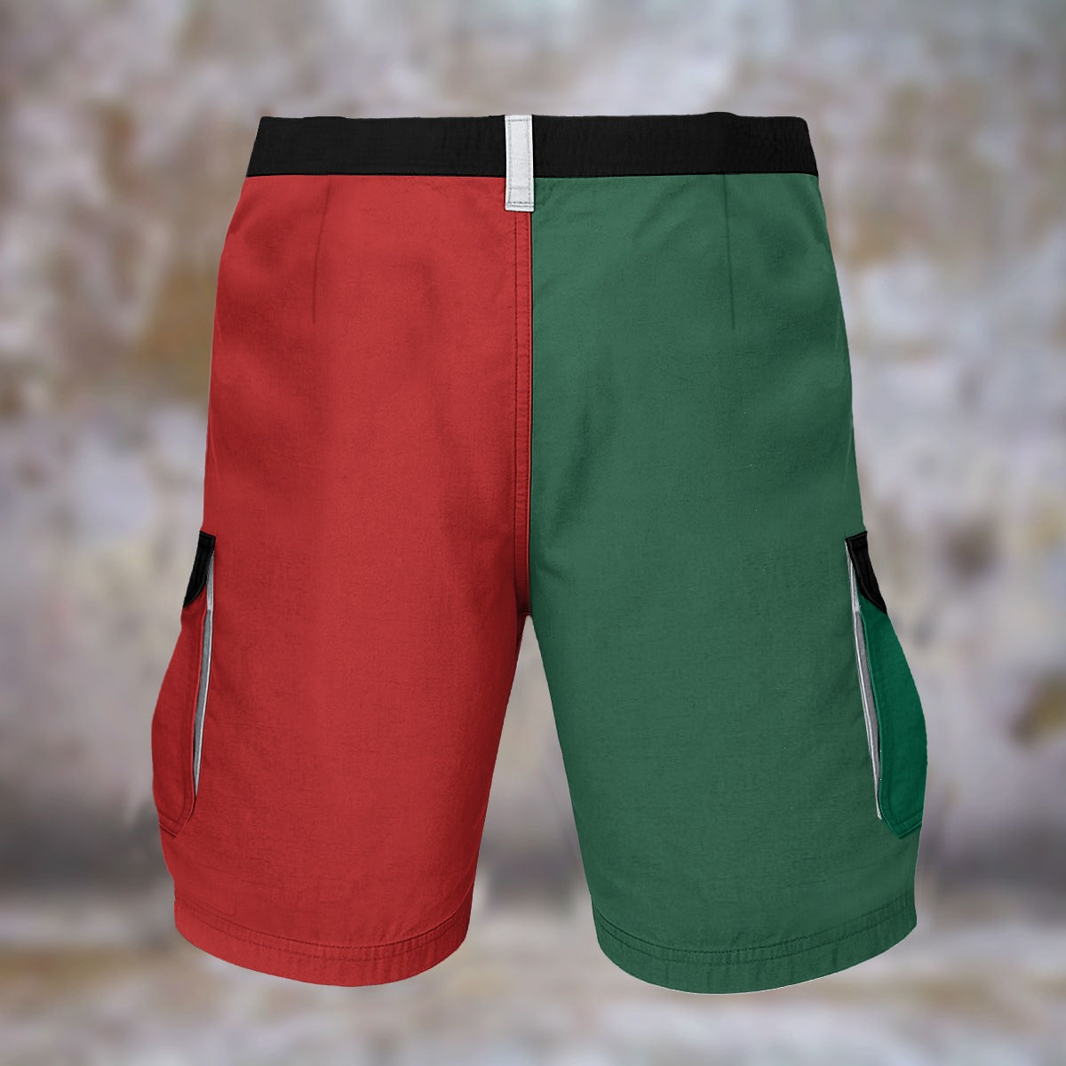 Mexico Flag Inspired Men’s Cargo Shorts (black trim)