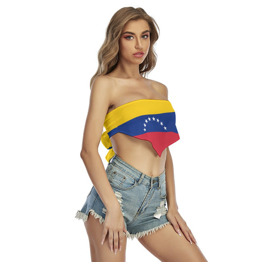 Venezuela Flag Design Women's Triangle Tube Top