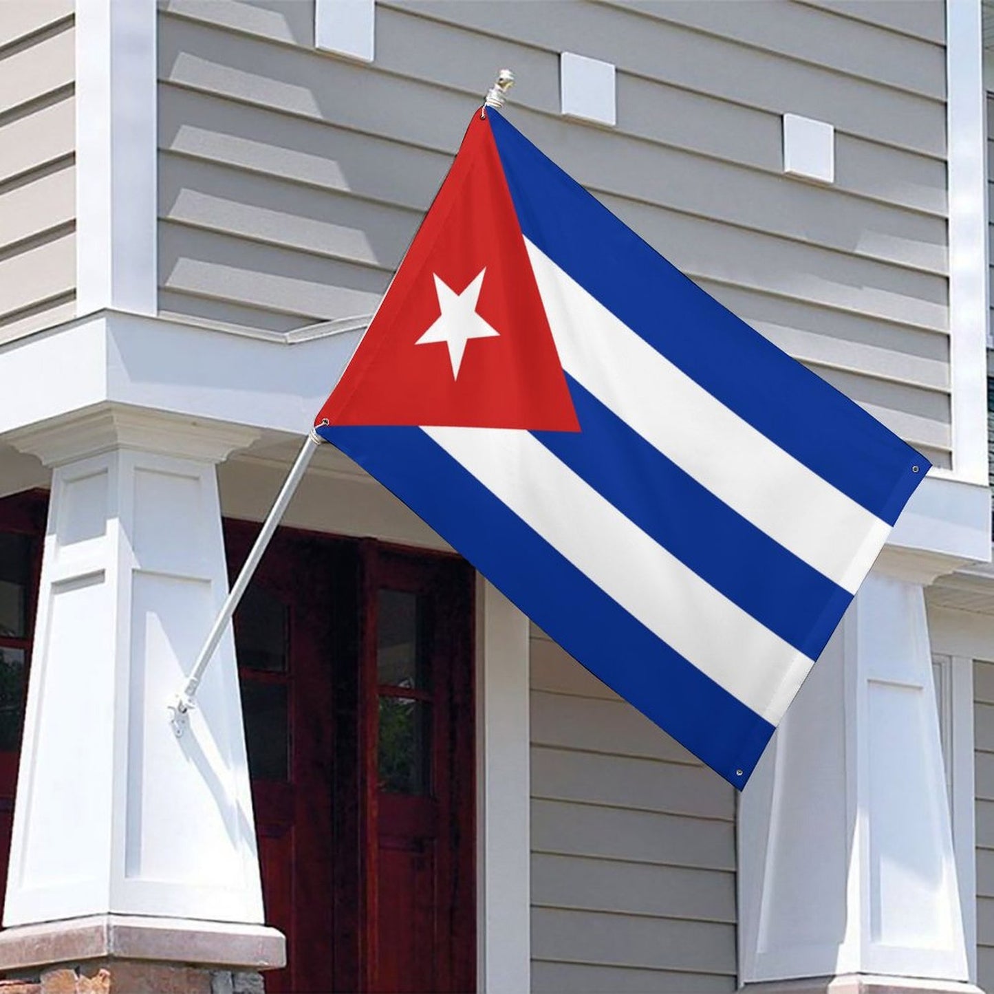 Cuba Flag Inspired Wall Mount Flag with Four Grommets (35x59 in)