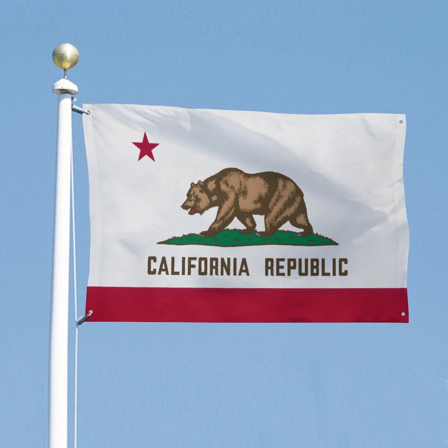 California Flag Inspired Wall Mount Flag with Four Grommets (35x59 in)
