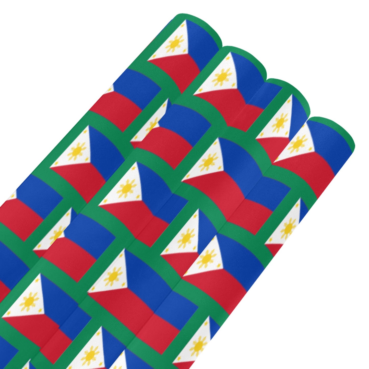 Philippines Flag Inspired Custom Gift Wrapping Paper 58"x 22.5" (4 Rolls)