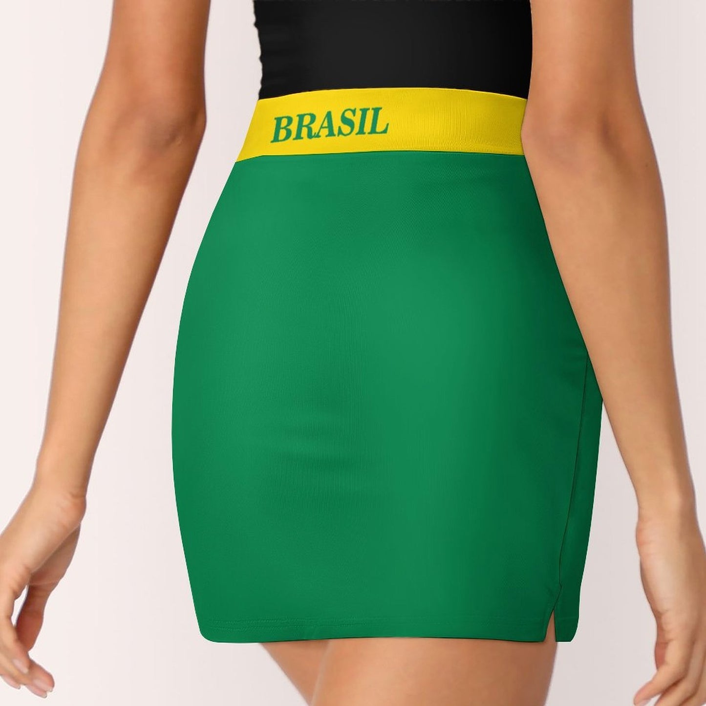 Brazil Flag Inspired Women’s Skort with Pocket