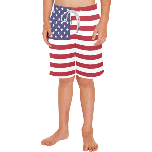 USA/American Flag Inspired Boys Beach Shorts