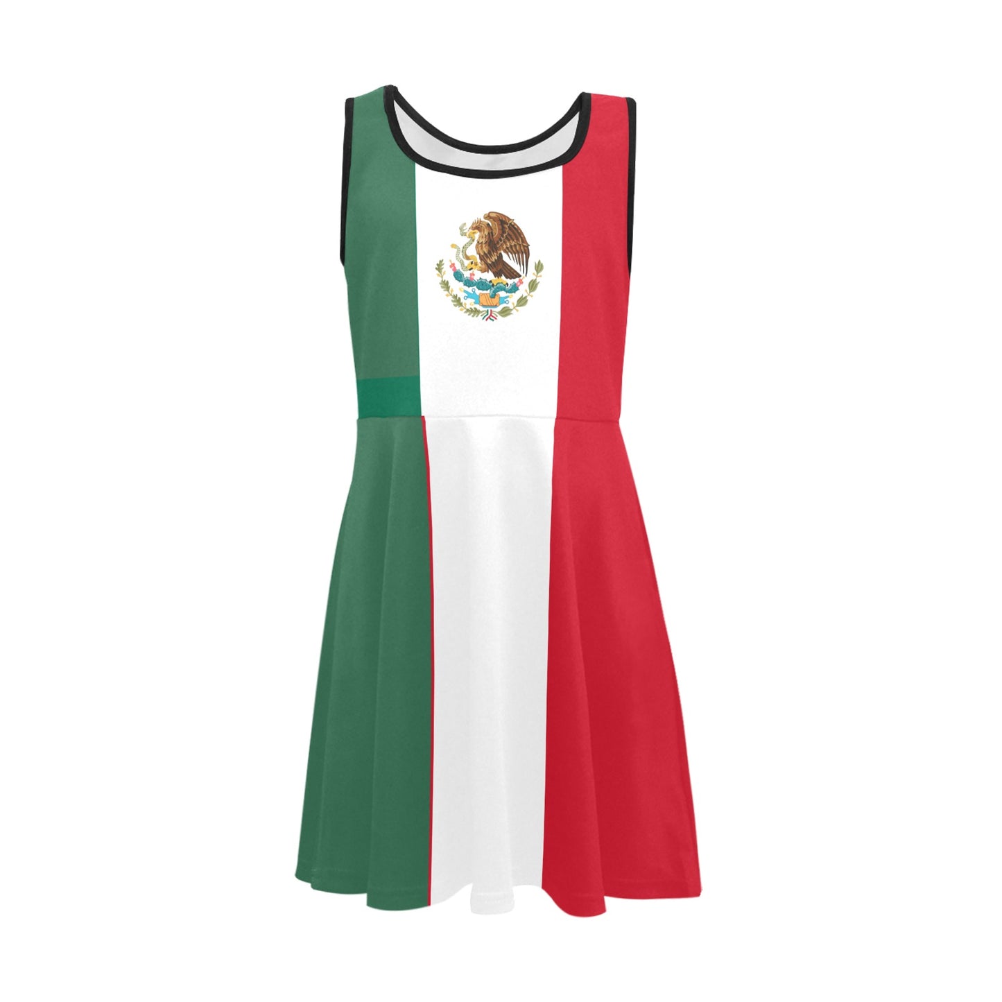 Mexico Flag Inspired Girls' Sleeveless Sundress| Ships from USA