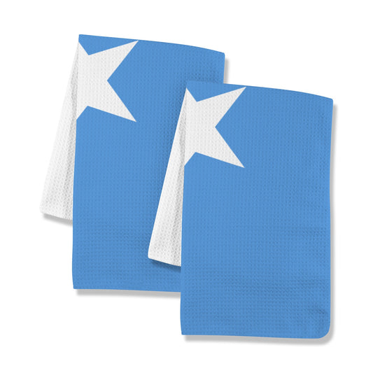 Somalia Flag Inspired Kitchen Towel 40X60cm (Pack of 2) | Printed In the USA