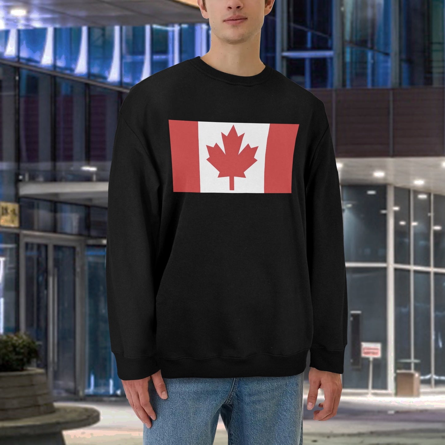 Canada Flag Unisex Fleece Sweatshirt (Made in the USA)