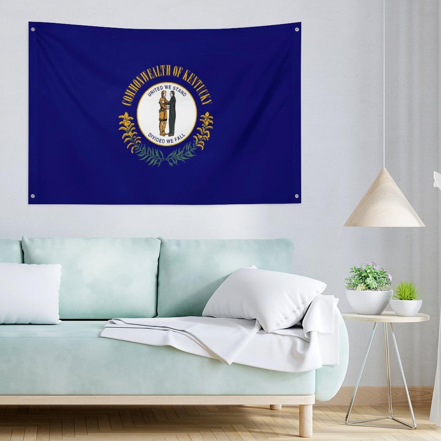 Kentucky Flag Inspired Wall Mount Flag with Four Grommets (35x59 in)