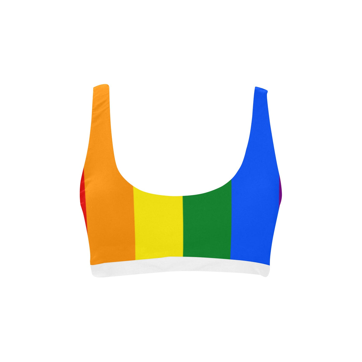 Rainbow Flag Inspired Sport Bikini Top