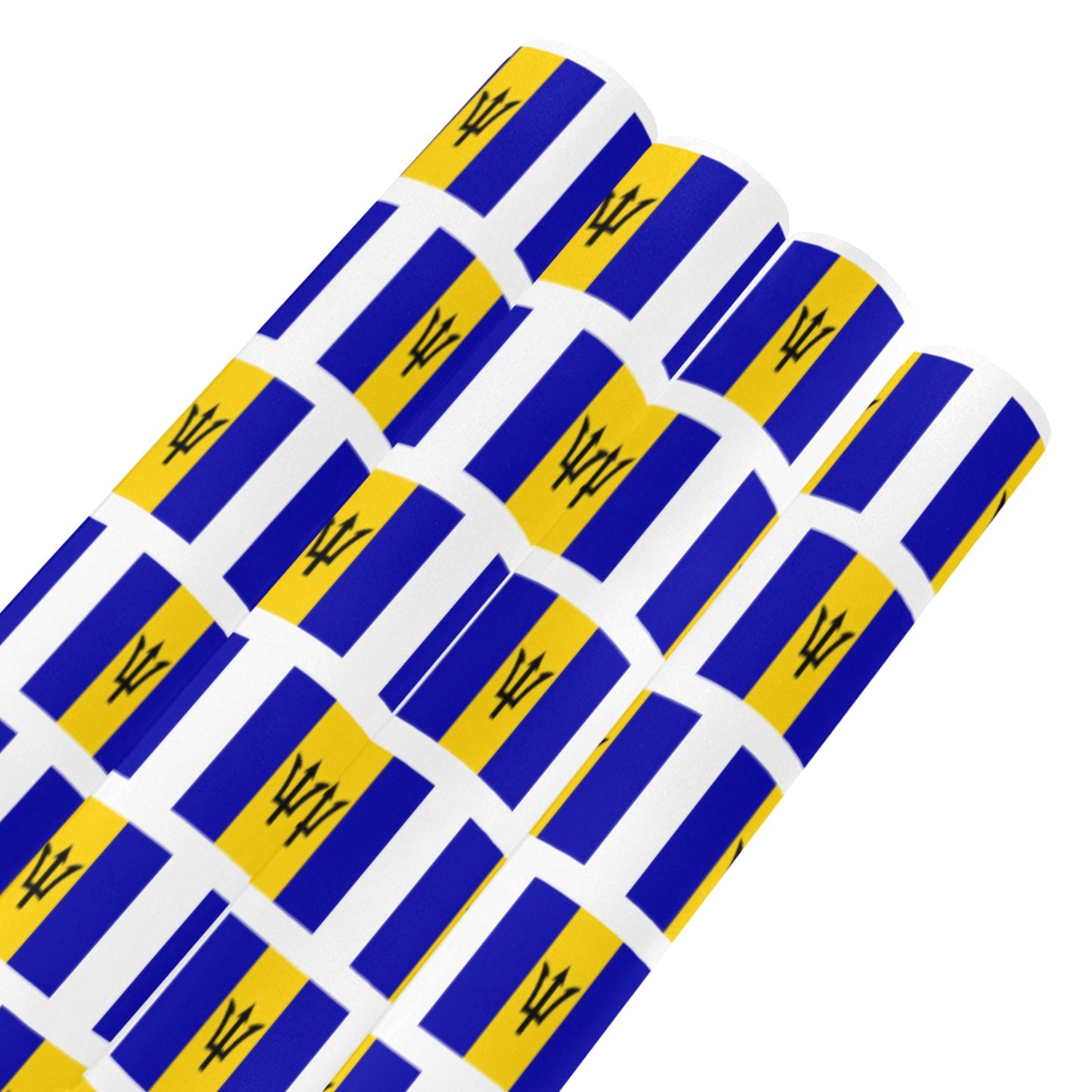 Barbados Flag Inspired Custom Gift Wrapping Paper 58"x 22.5" (4 Rolls)