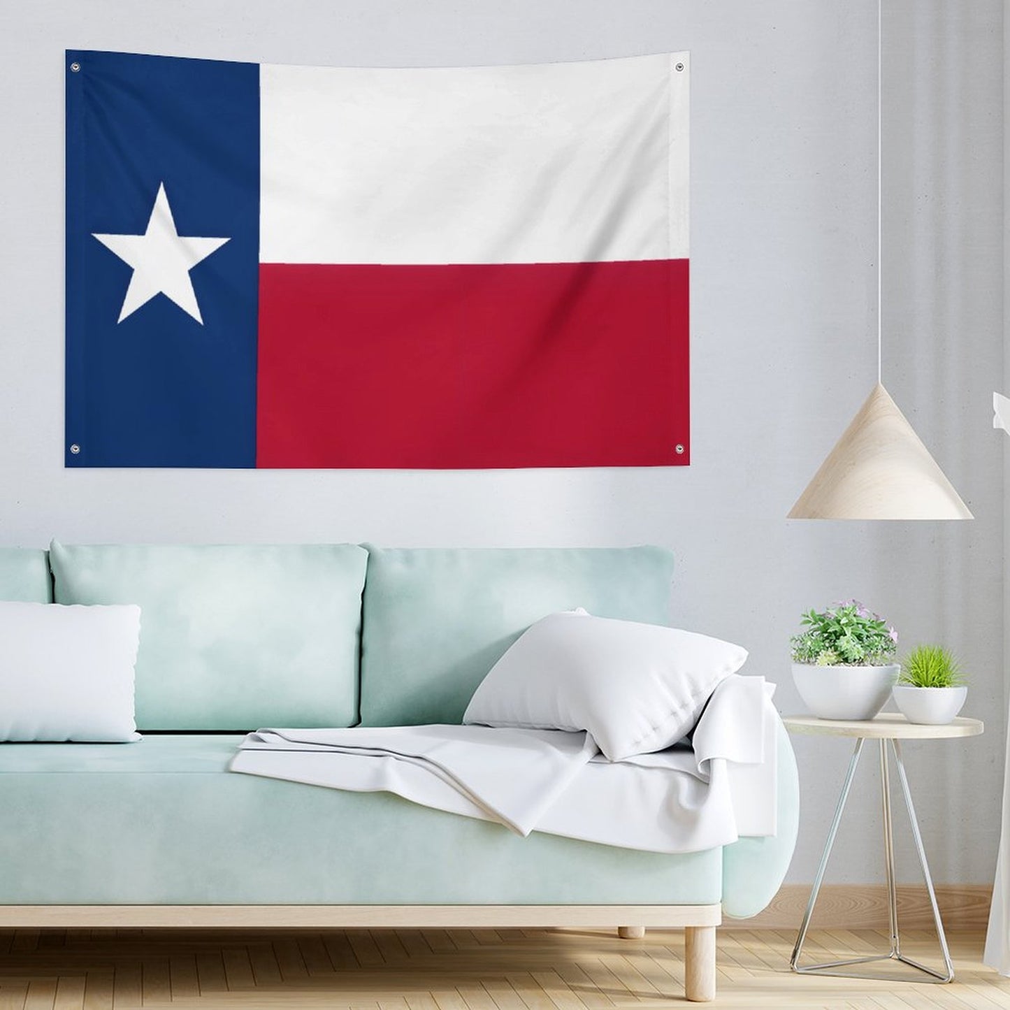 Texas Flag Inspired Wall Mount Flag with Four Grommets (35x59 in)