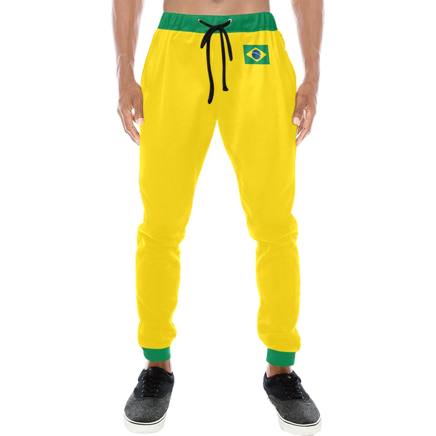 Brazil Flag Inspired All Over Print Unisex Sweatpants