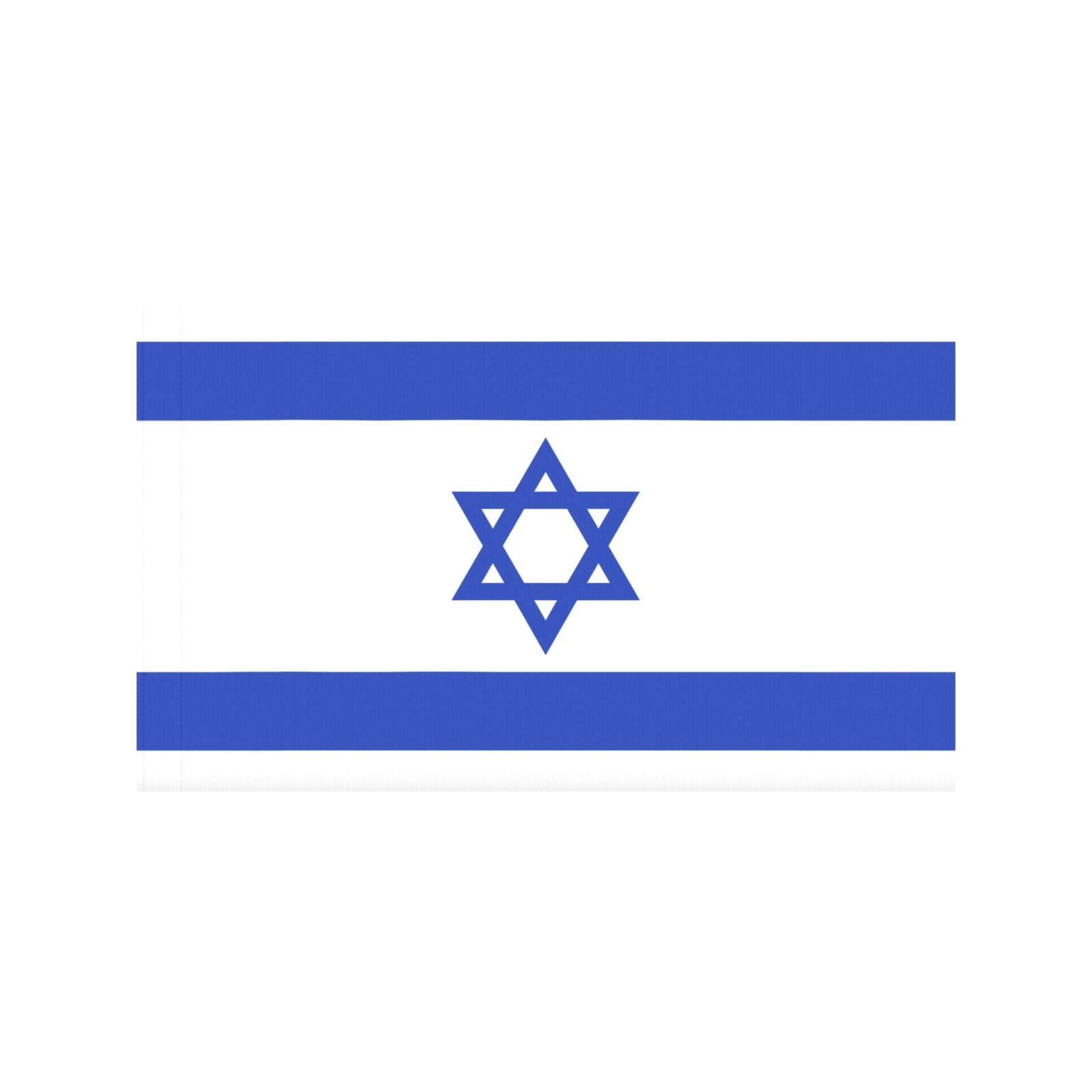White flag with blue Star of David, by Luv My Flag.