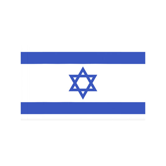 White flag with blue Star of David, by Luv My Flag.