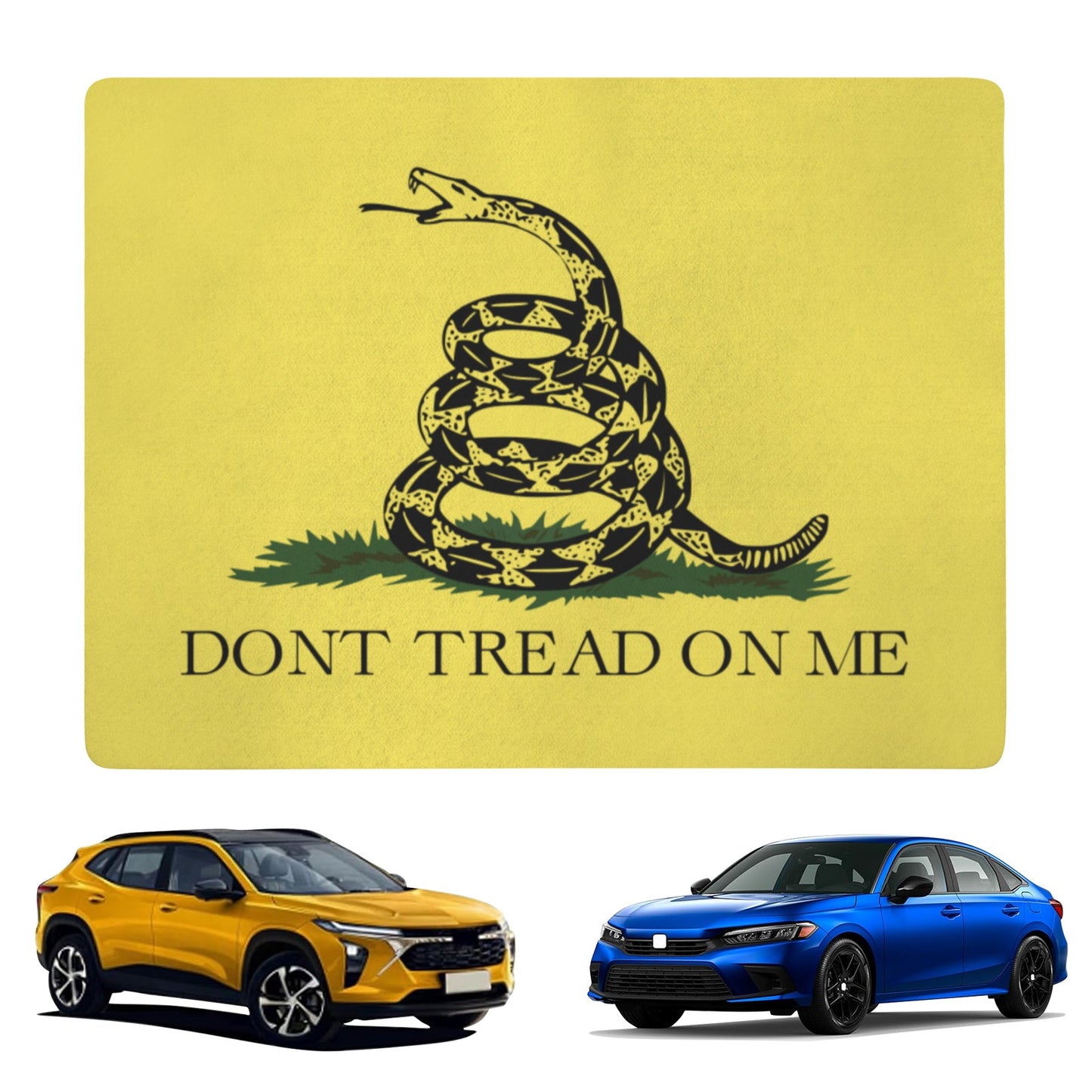 Gadsden Flag Inspired Car Trunk Mat 100 × 75 cm / 39.4 × 30 in Printed in the USA