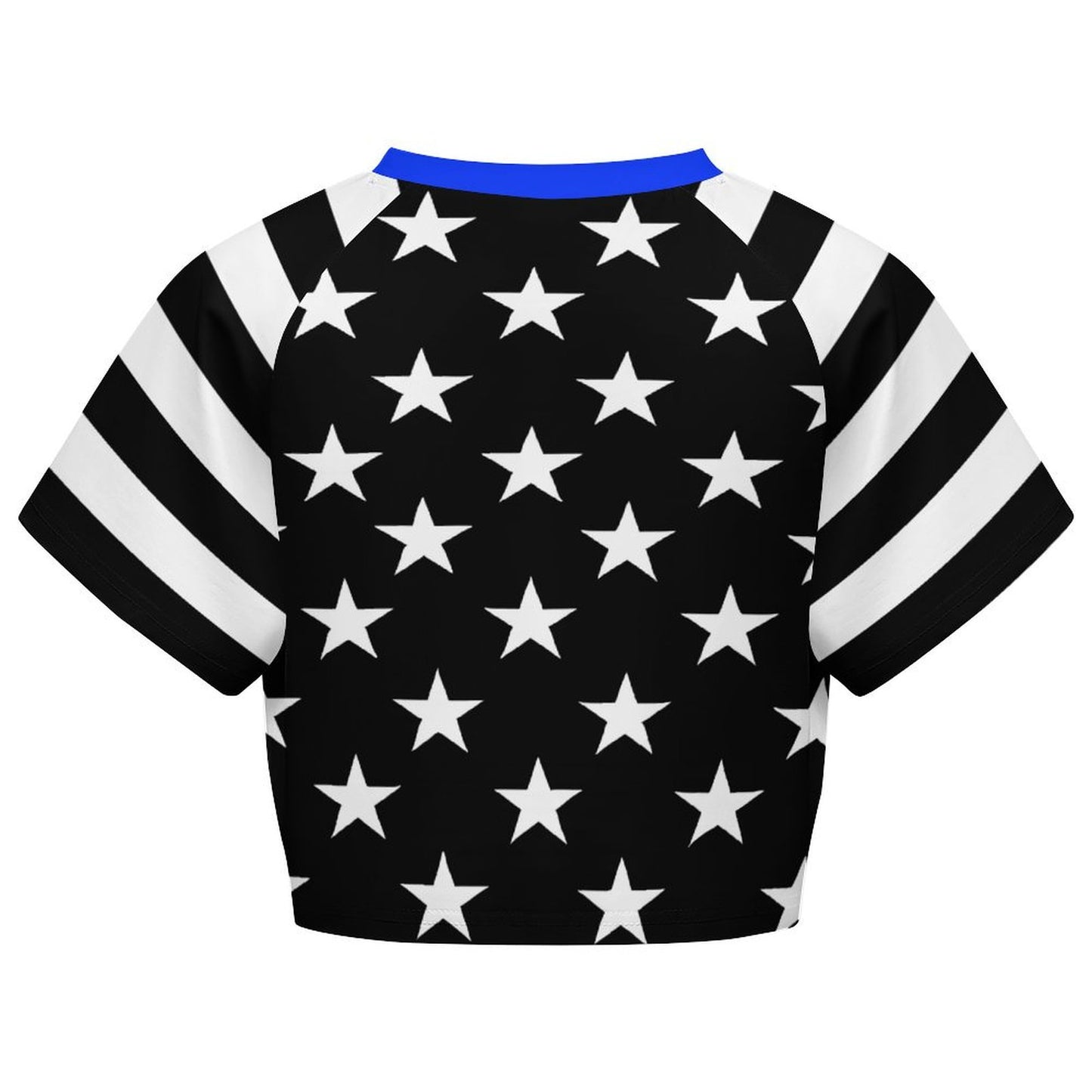 Thin Blue Line Flag Inspired Women's Cropped Shirt